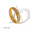 Retro Roman Style Circle Solid Color Stainless Steel Plating 18k Gold Plated Bangle