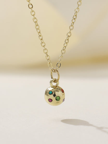 Vintage Style Round Rhinestones Alloy Wholesale Pendant Necklace