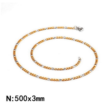 Wholesale Classic Style Solid Color Titanium Steel Chain Necklace