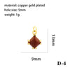 Simple Style Oval Water Droplets Heart Shape Stone Copper Plating Inlay Zircon 18k Gold Plated Charms