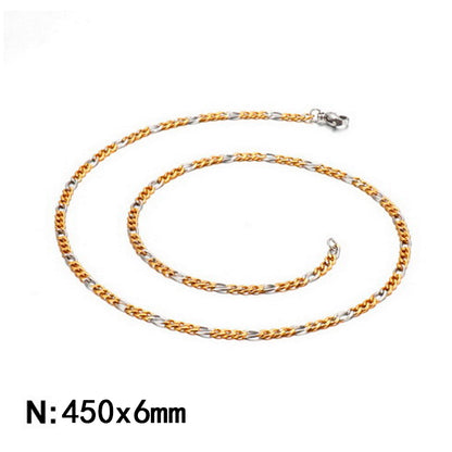 Wholesale Classic Style Solid Color Titanium Steel Chain Necklace