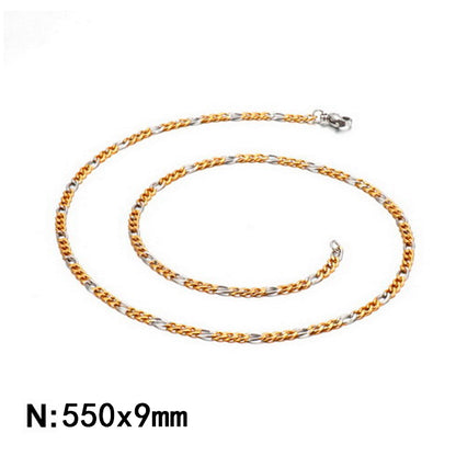 Wholesale Classic Style Solid Color Titanium Steel Chain Necklace