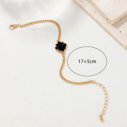 Simple Style Four Leaf Clover Metal Plating Women's Bracelets