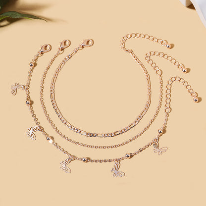 Simple Style Butterfly Alloy Women's Anklet