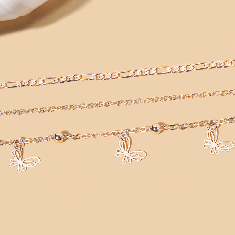 Simple Style Butterfly Alloy Women's Anklet