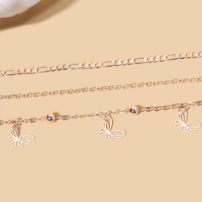 Simple Style Butterfly Alloy Women's Anklet