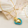 Elegant Vintage Style Simple Style Heart Shape Copper 18k Gold Plated Pendant Necklace In Bulk