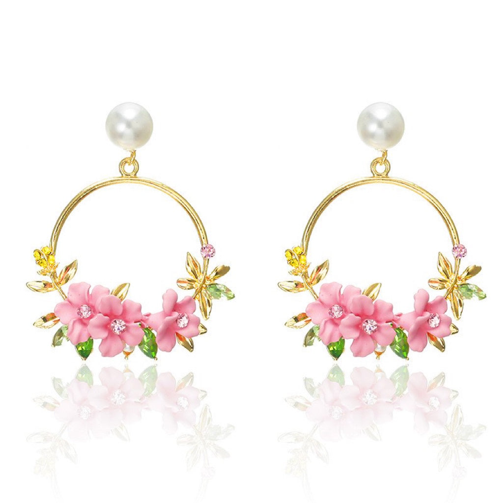 Sweet New Flower Beads Earrings Nhpf147209