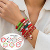 Cute Streetwear Letter Snowflake Soft Clay Christmas Women's Bracelets