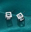 1 Pair Simple Style Geometric Inlay Copper Zircon Ear Studs