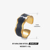 Ig Style Irregular Stainless Steel Enamel Plating 18k Gold Plated Open Rings