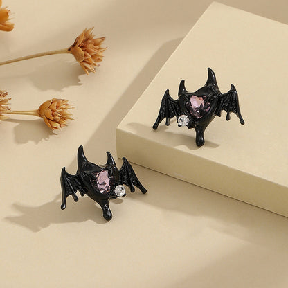 1 Pair Vintage Style Bat Alloy Ear Studs