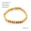 Fashion Geometric Stainless Steel Gold Plated Beads Bracelets