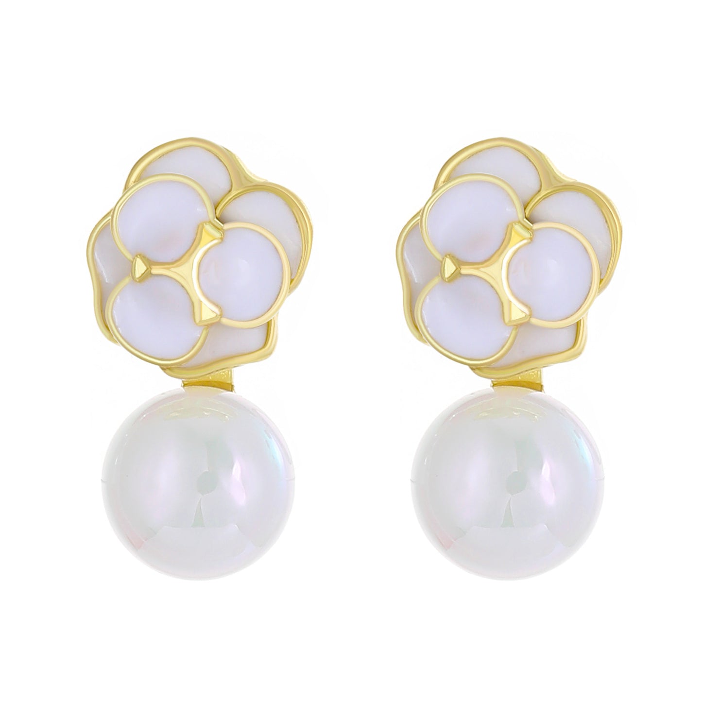 1 Pair Vintage Style Flower Alloy Drop Earrings