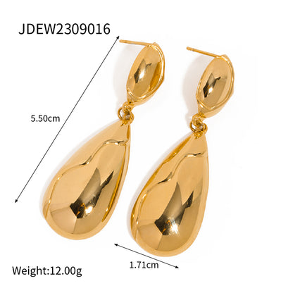 1 Pair Ig Style Irregular Plating Stainless Steel 18k Gold Plated Drop Earrings