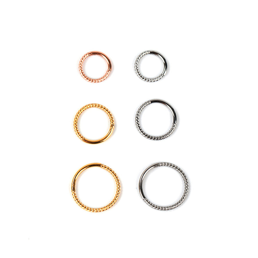 1 Piece Simple Style Solid Color Plating Stainless Steel Titanium Steel 18k Gold Plated Rose Gold Plated Nose Ring