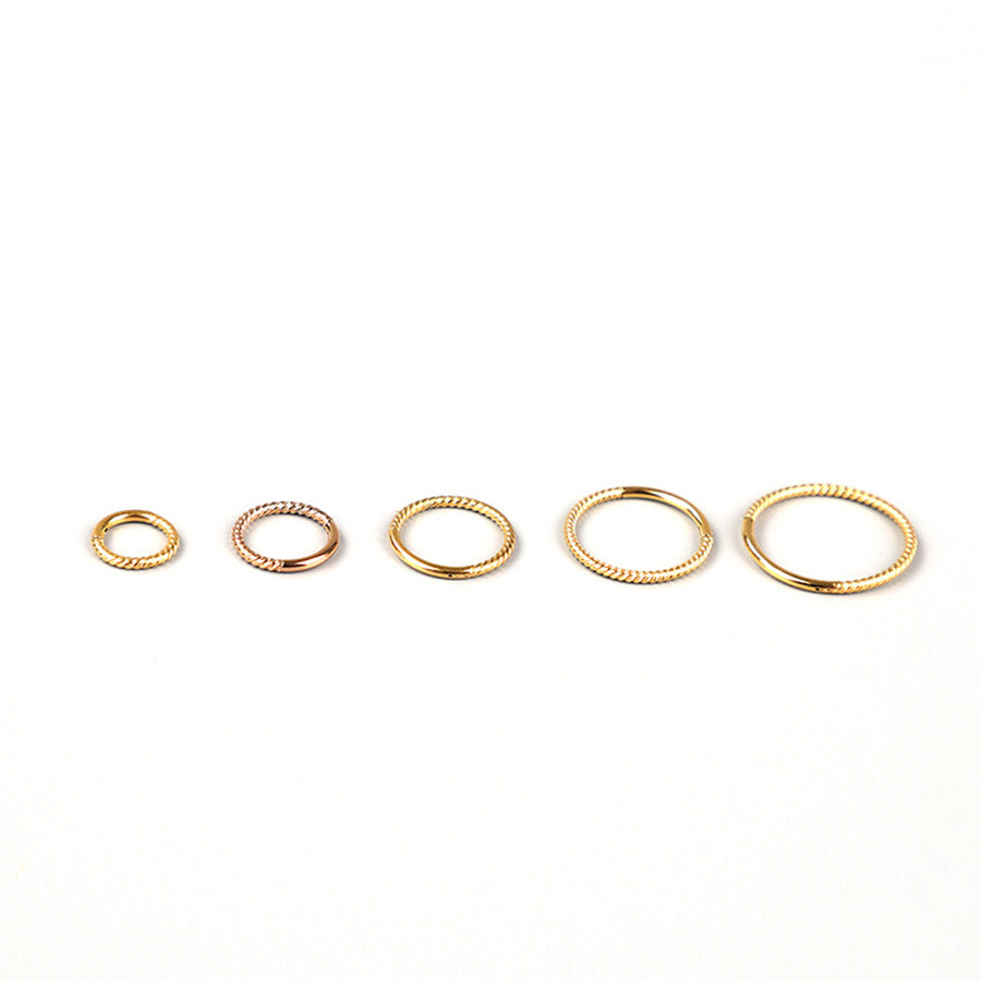 1 Piece Simple Style Solid Color Plating Stainless Steel Titanium Steel 18k Gold Plated Rose Gold Plated Nose Ring