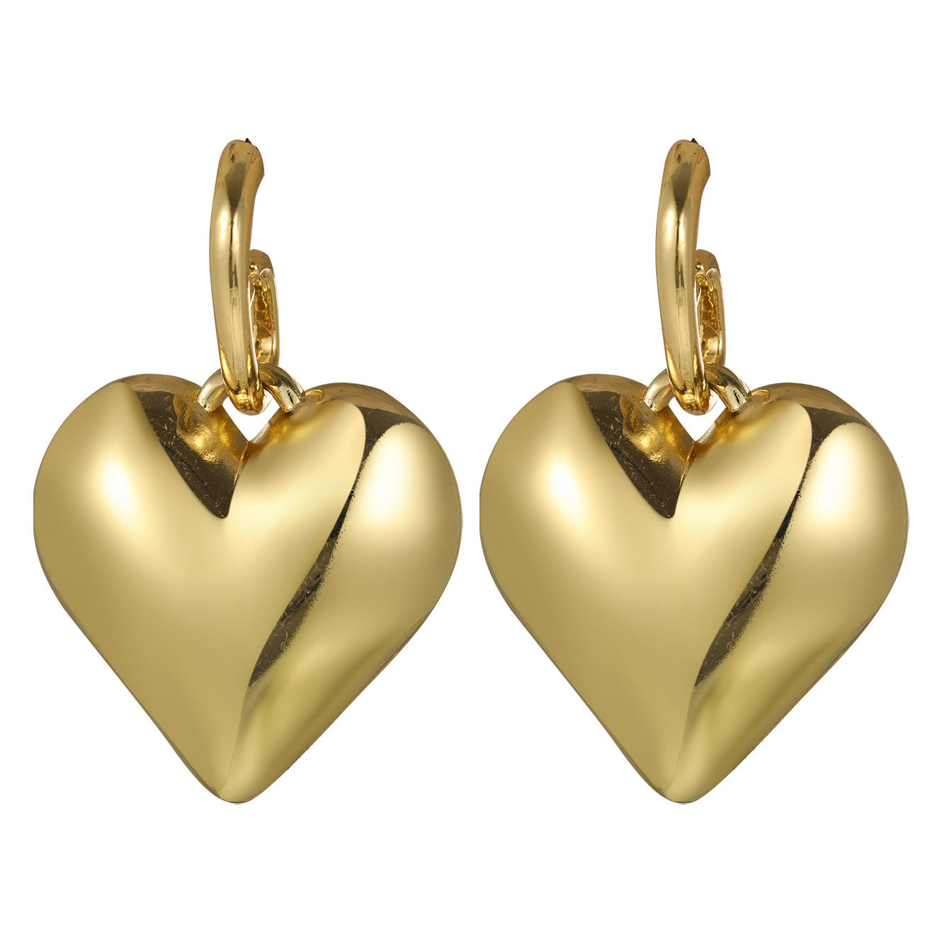 1 Pair Vintage Style Heart Shape Plating Alloy Drop Earrings