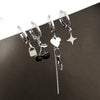 1 Set Cute Sweet Star Butterfly Plating Inlay Alloy Artificial Crystal Drop Earrings