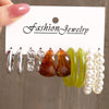 1 Set Vintage Style Butterfly Enamel Plating Artificial Pearl Alloy Resin Drop Earrings