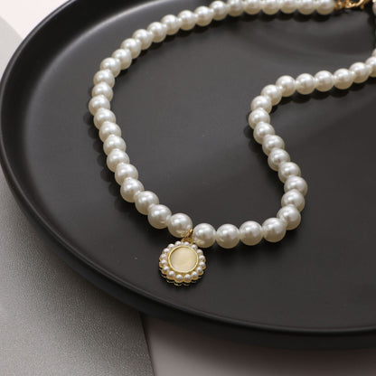 Sweet Water Droplets Imitation Pearl Alloy Beaded Plating Women's Pendant Necklace