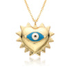 Vintage Style Devil's Eye Heart Shape Copper Plating Pendant Necklace