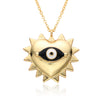 Vintage Style Devil's Eye Heart Shape Copper Plating Pendant Necklace