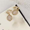 1 Pair Simple Style Classic Style Color Block Plating Inlay Alloy Artificial Pearls Gold Plated Drop Earrings