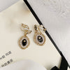 1 Pair Simple Style Classic Style Color Block Plating Inlay Alloy Artificial Pearls Gold Plated Drop Earrings