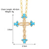 Simple Style Streetwear Cross Copper Plating Inlay Zircon 18k Gold Plated Pendant Necklace