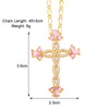 Simple Style Streetwear Cross Copper Plating Inlay Zircon 18k Gold Plated Pendant Necklace