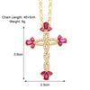 Simple Style Streetwear Cross Copper Plating Inlay Zircon 18k Gold Plated Pendant Necklace