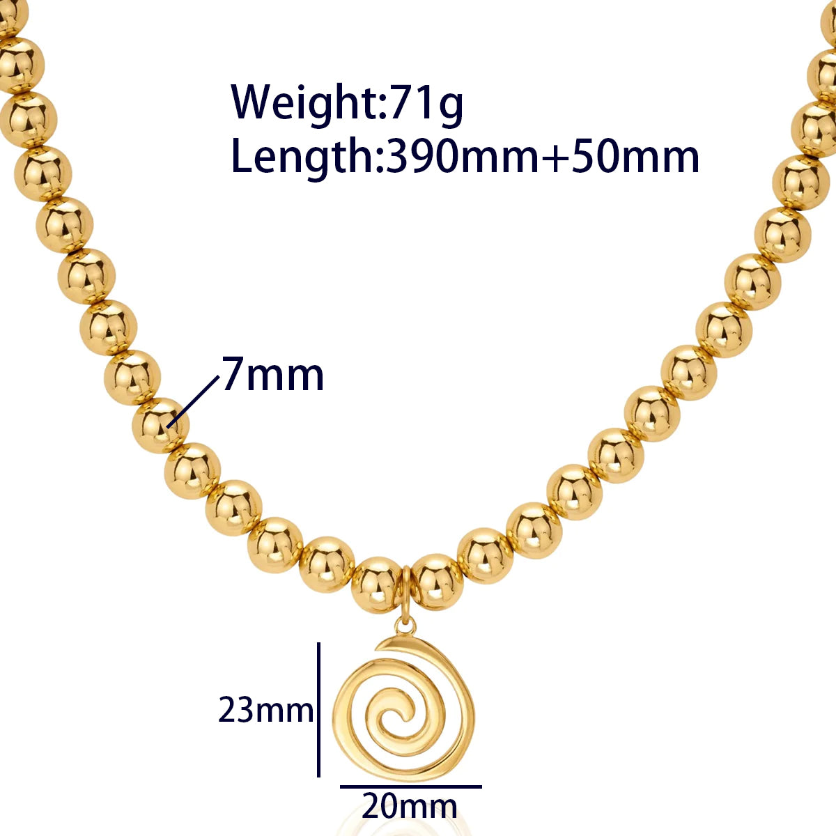 Wholesale Hawaiian Vacation Classic Style Geometric Stainless Steel Plating 18k Gold Plated Pendant Necklace