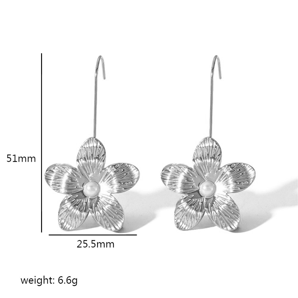 1 Pair Modern Style Flower Butterfly Ginkgo Leaf Polishing Plating Stainless Steel 18k Gold Plated Ear Studs