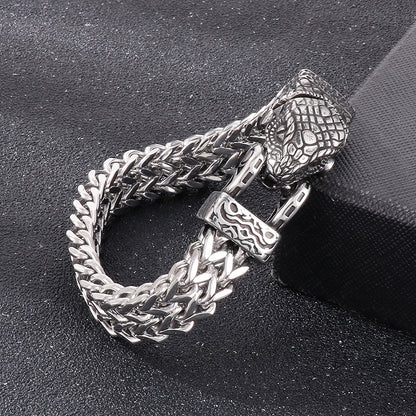 Punk Snake Dragon Titanium Steel Bracelets