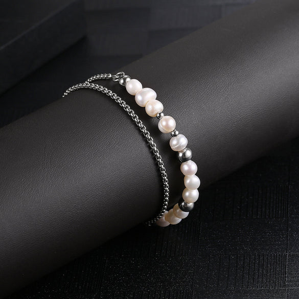 Simple Style Classic Style Solid Color Stainless Steel Irregular Bracelets