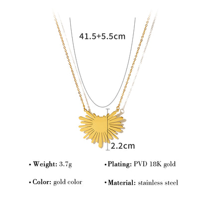 Ig Style Modern Style Geometric Stainless Steel Titanium Steel Plating 18k Gold Plated Pendant Necklace