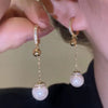 1 Pair Simple Style Classic Style Round Inlay Alloy Rhinestones Drop Earrings