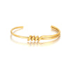 Retro Simple Style Solid Color Stainless Steel Plating Gold Plated Bangle