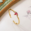 Simple Style Color Block Copper Plating Inlay Zircon 18k Gold Plated Open Rings