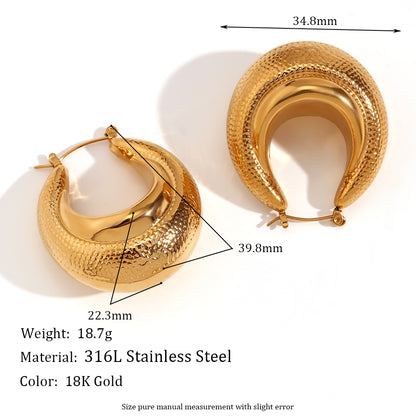 1 Pair Simple Style Classic Style Solid Color Plating Stainless Steel 18k Gold Plated Ear Studs