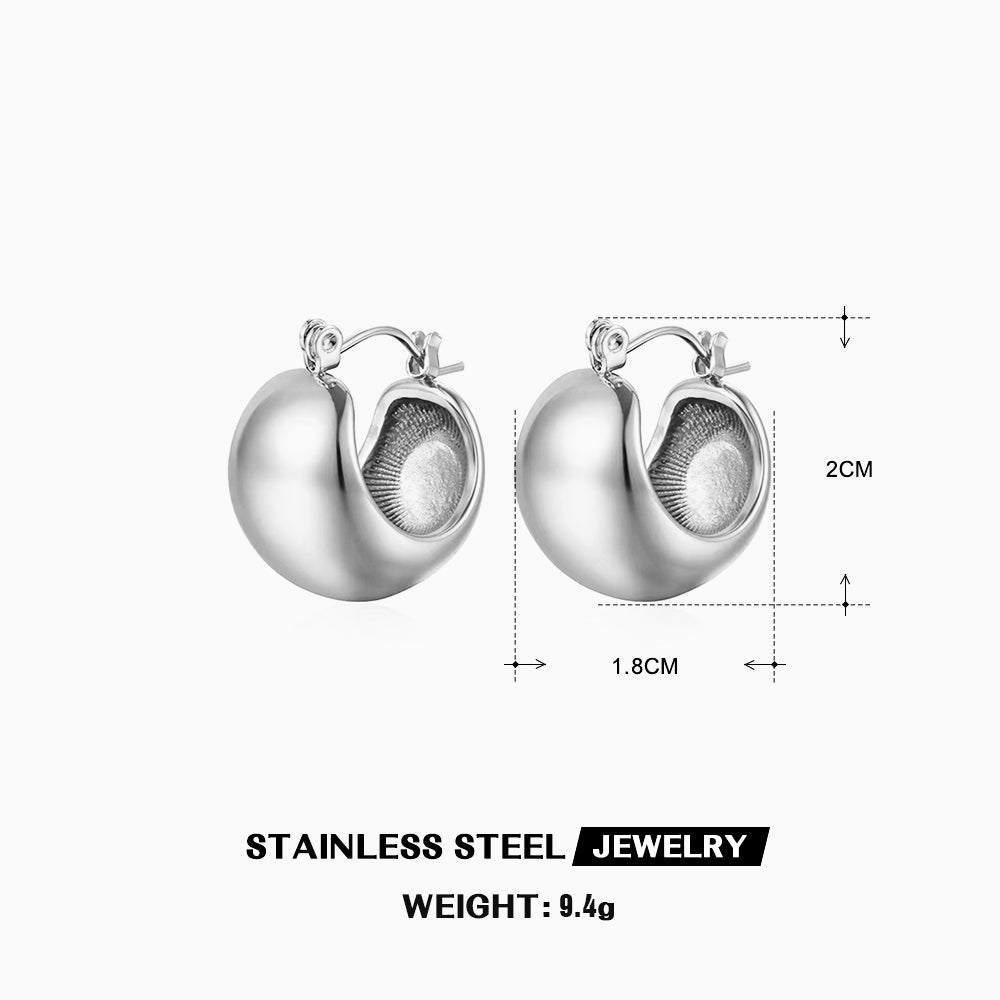 1 Pair Retro Geometric Plating Stainless Steel Earrings