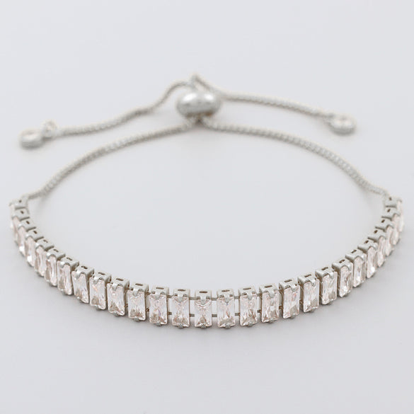 Retro Geometric Copper Zircon Bracelets In Bulk