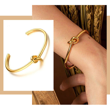 Simple Style Classic Style Solid Color Stainless Steel Bangle