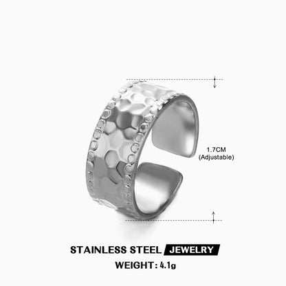 Ig Style Cross Stainless Steel Plating 18k Gold Plated Open Rings