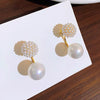 1 Pair Elegant Simple Style Streetwear Flower Bow Knot Plating Inlay Alloy Artificial Pearls Zircon Ear Studs