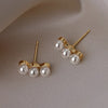 1 Pair Elegant Simple Style Streetwear Flower Bow Knot Plating Inlay Alloy Artificial Pearls Zircon Ear Studs