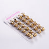 12 Pairs Casual Classic Style Geometric Plating Inlay Stainless Steel Rhinestones 18k Gold Plated Earrings