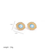 1 Pair Commute Sun Eye Enamel Plating Stainless Steel 18k Gold Plated Ear Studs