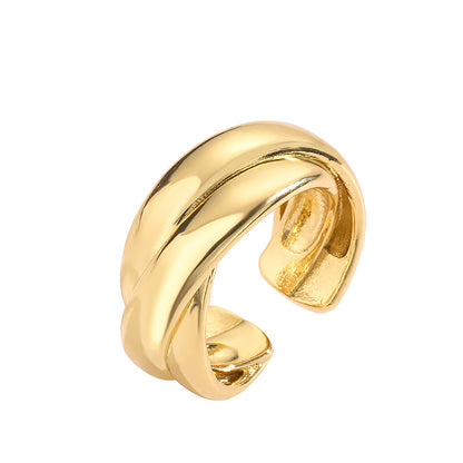 Casual Vintage Style Simple Style Geometric Copper Plating 18k Gold Plated Open Rings